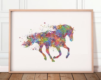 Horse Watercolor Art Print - Horse Watercolour Print - Gift for Equestrian - Housewarming Gift - Horse Prints - Horse Poster