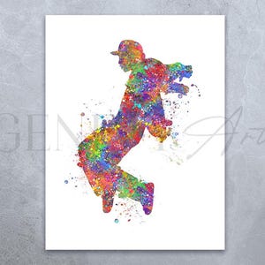 Breakdance Watercolour Art Print - Breakdance Art - Breakdancing Poster - Breakdancing Print - Gift for Breakdancer - Street Dance Art