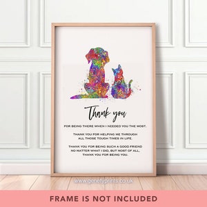 Thank You Gift For Friend, Gift for Bestie, Thank You Quote Print, Thank You Poster, Thank You Quote Gift, Thank You Gift