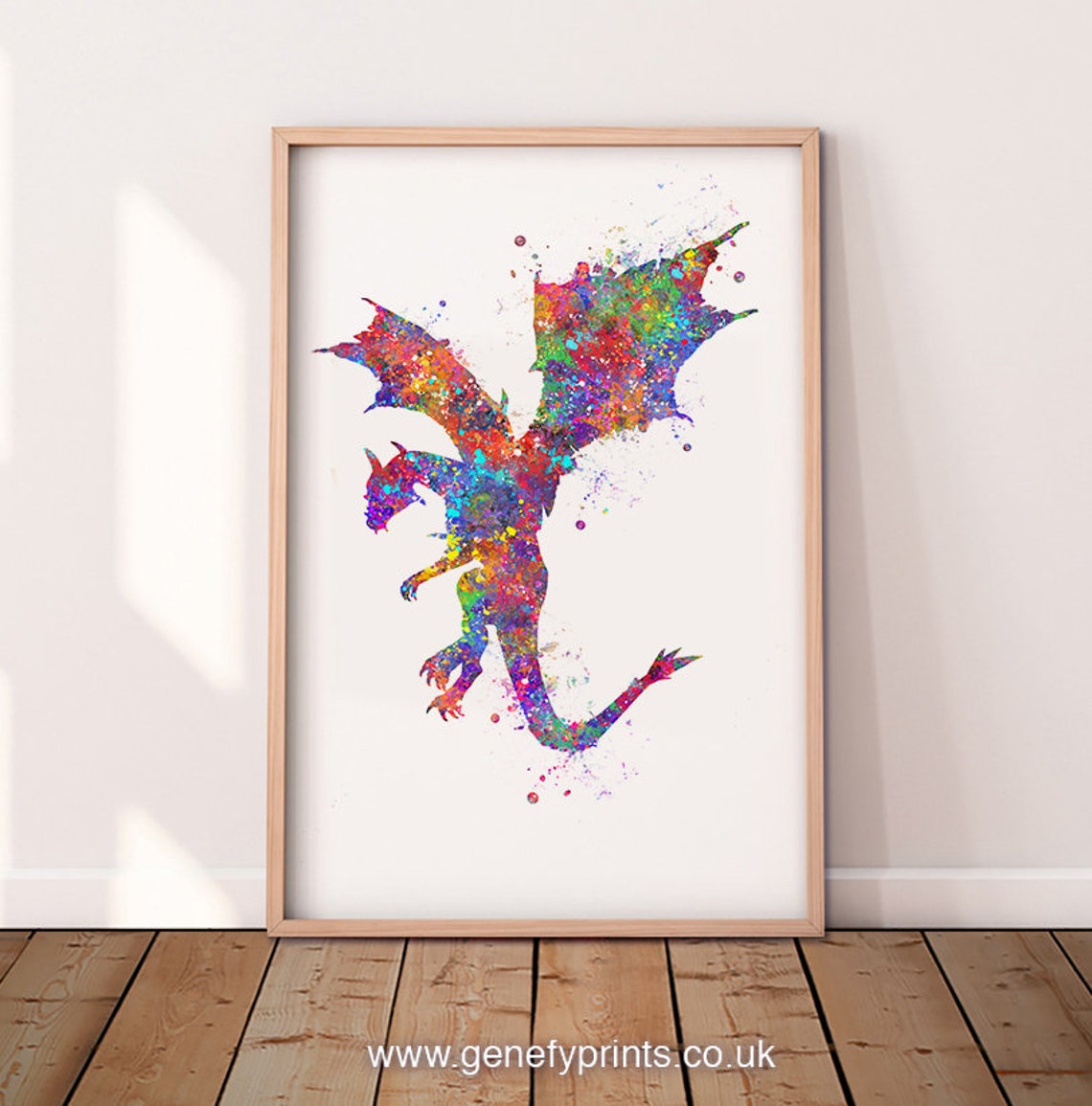 Dragon Watercolour Print Set of 3 Dragon Prints Dragon - Etsy