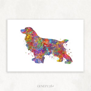 Cocker Spaniel Watercolor Print Cocker Spaniel Portrait Cocker Spaniel Prints Cocker Spaniel Poster Dog Wall Art Print image 1