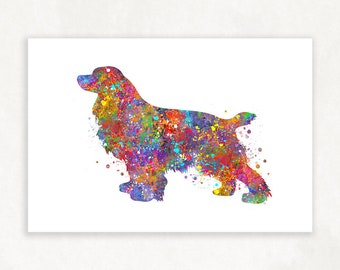 Cocker Spaniel Watercolor Print - Cocker Spaniel Portrait - Cocker Spaniel Prints - Cocker Spaniel Poster - Dog Wall Art Print