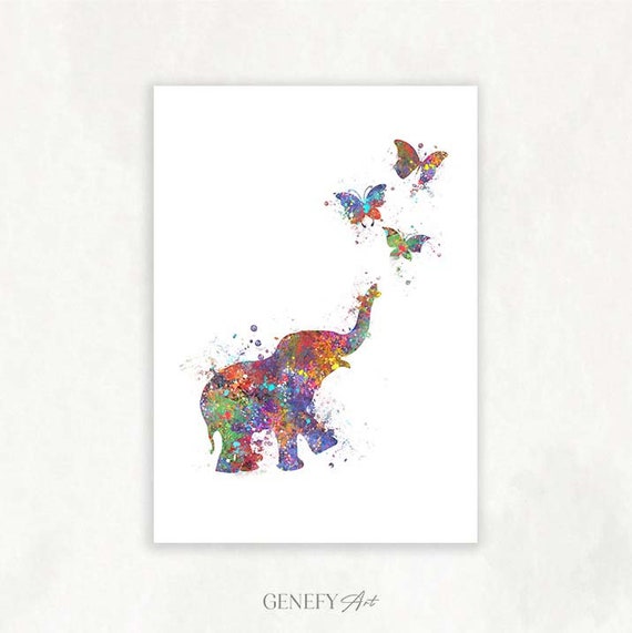 Elephant and Baby Poster Print, 24x36 : : Home