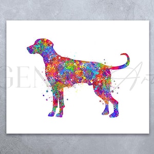 Weimaraner Watercolour Print - Weimaraner Poster - Weimaraner Poster - Weimaraner Prints - Weimaraner Portrait