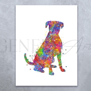 Boxer Watercolour Art Print, Boxer Prints, Gift for Dog Lover, Gift for Her, Boxer Wall Art Decor, Housewarming Gift