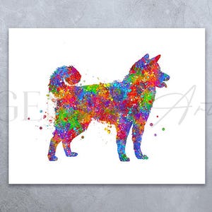 Akita Watercolor Art Print - Akita Dog Art - Akita Portrait - Akita Wall Art - Akita Wall Decor - Akita Gift - House Warming Gift