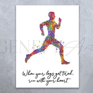 Runner Inspirational Quote Print - Motivational Quote - Runner Motivational Quote - Marathon Wall Decor - Runner Inspirational Quote