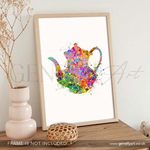 Teapot Watercolor Print Kitchen Wall Art Prints Teapot Prints Kitchen Decor Dining Room Prints Housewarming Gift image 2