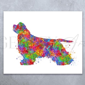 American Cocker Spaniel Watercolor Print - American Cocker Spaniel - Cocker Spaniel Prints - Cocker Spaniel Poster - Dog Wall Art Print