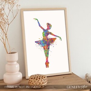 Ballerina Watercolor Art Print Ballerina Dancer Print Ballet Dancing Print Gift for Her Nursery Wall Decor image 2