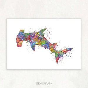 Hammerhead Shark Watercolour Art Print - Hammerhead Print - Hammerhead Poster - Hammerhead Art - Shark Watercolour Print