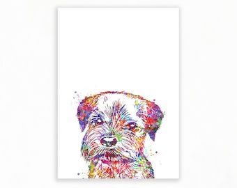 Border Terrier Watercolor Art Print  - Border Terrier Portrait - Border Terrier Prints - Border Terrier Poster - Border Terrier Wall Art