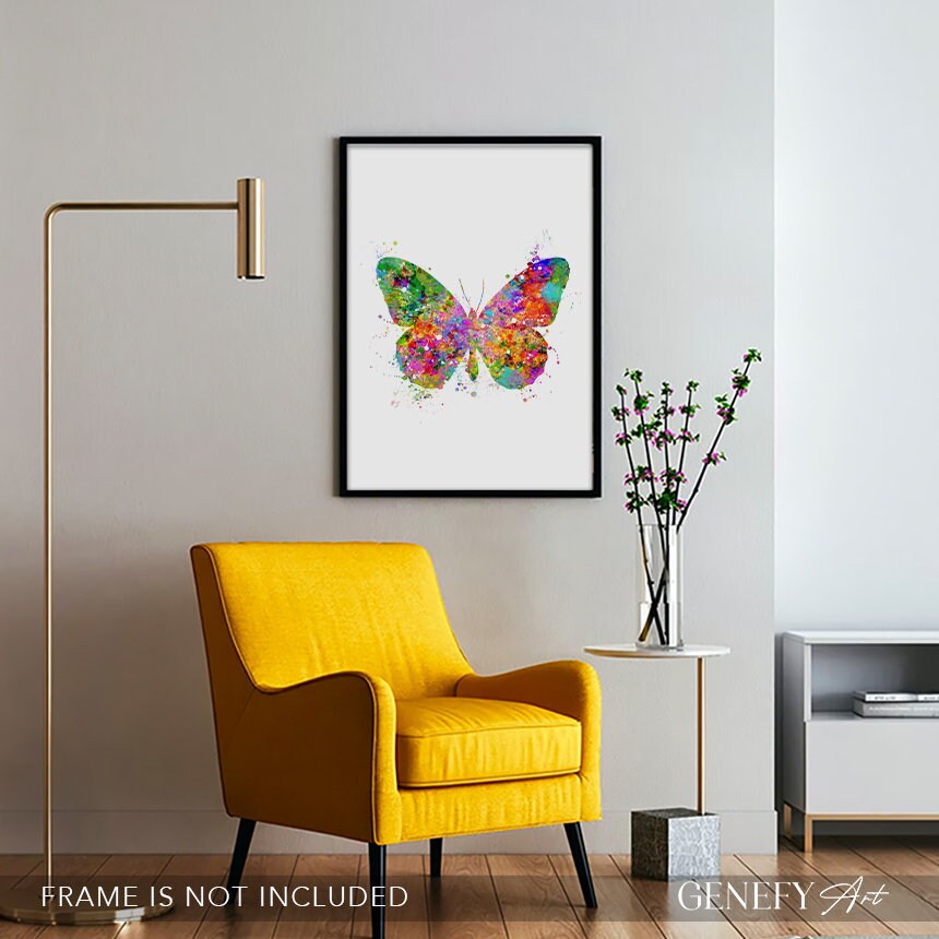 Butterfly Watercolor Art Print Butterfly Wall Art - Etsy