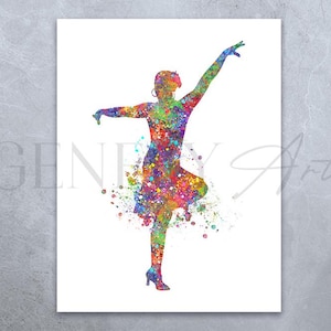 Salsa Dancing Watercolor Art Print - Dancing Watercolor Poster - Salsa Dance Art - Dancing Wall Decor - Gift for Her