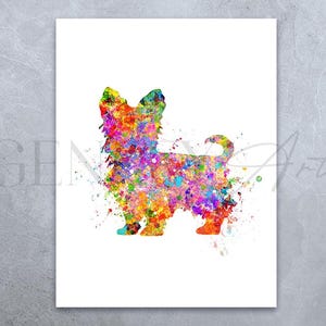 Yorkie Watercolor Art Print  - Yorkie Portrait - Yorkie Prints -Yorkie Poster - Yorkie Wall Art - Yorkie Wall Decor - Yorkie Decor