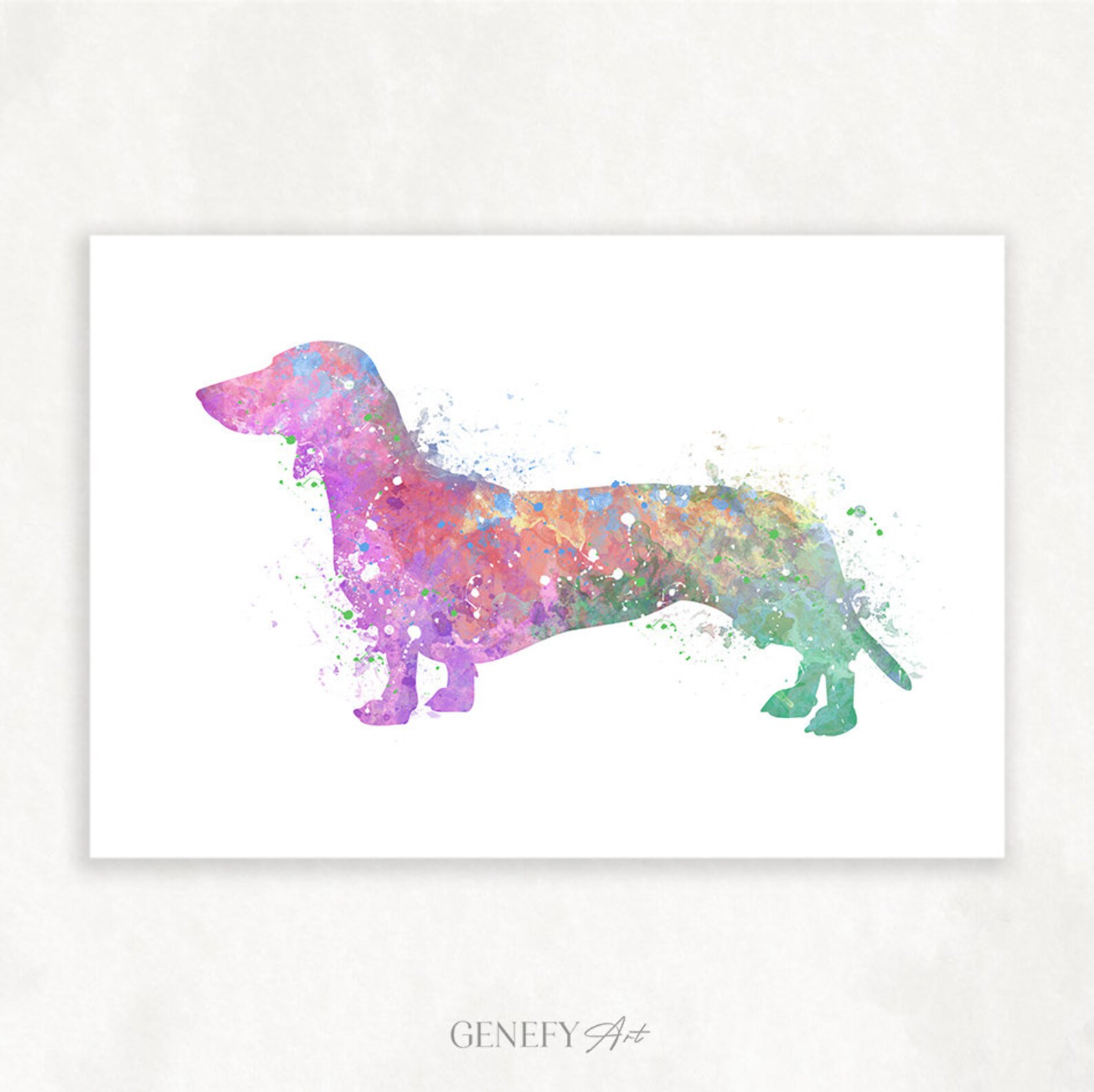 Dachshund Watercolour Art Print Dachshund Portrait | Etsy