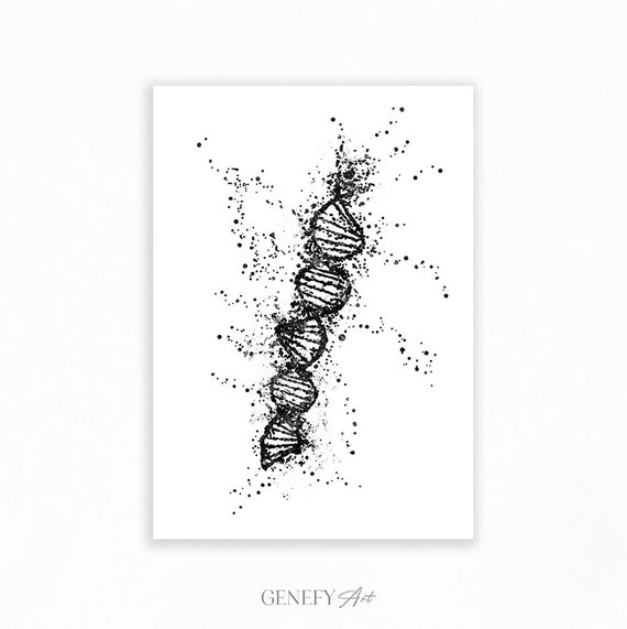 dna black and white