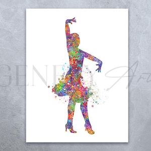 Salsa Dancing Watercolor Art Print - Dancing Watercolor Poster - Salsa Dance Art - Dancing Wall Decor - Gift for Her