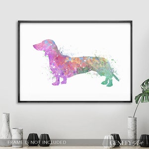 Dachshund Watercolour Art Print Dachshund Portrait Dachshund Prints Gift for Dog Lover Gift for Her Housewarming Gift Ideas image 2