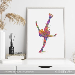 Ice Dance Watercolour Art Print: Figure Skating Poster - Etsy