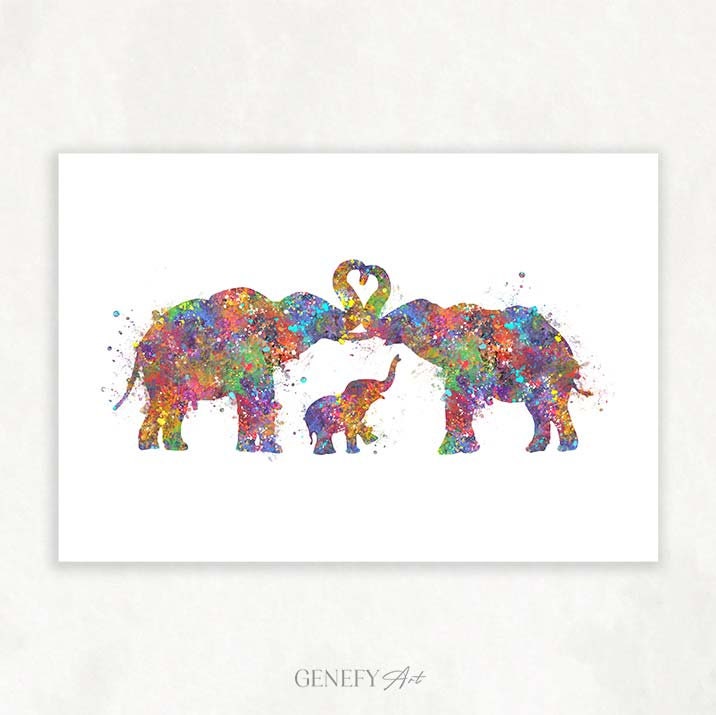 Beautiful Herd Elephants PhotographPrint Home Decor Wall Art choose your size 