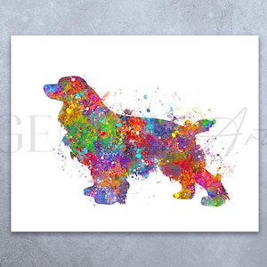 Cocker Spaniel Watercolor Print - Cocker Spaniel Portrait - Cocker Spaniel Prints - Cocker Spaniel Poster - Dog Wall Art Print
