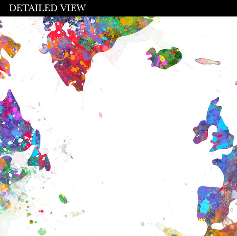 World Map Watercolor Art Print World Map Wall Decor World Etsy UK