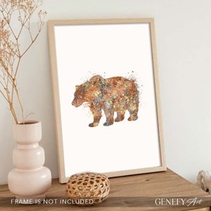 Bear Watercolour Art Print Bear Print Bear Portrait Bear Poster Wildlife Poster Wildlife Print Housewarming Gift image 2