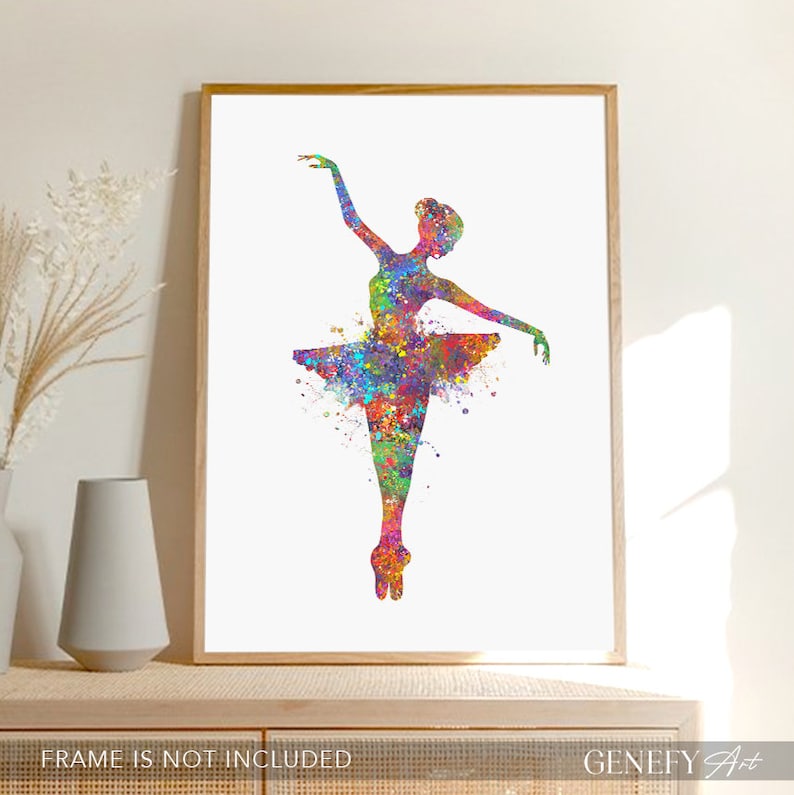 Ballerina Watercolor Art Print Ballerina Dancer Print Ballet Dancing Print Gift for Her Nursery Wall Decor image 4