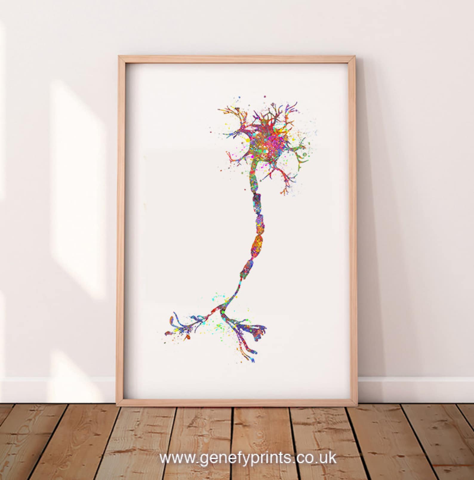 Motor Neuron Watercolor Art Print Neurology Art Central | Etsy
