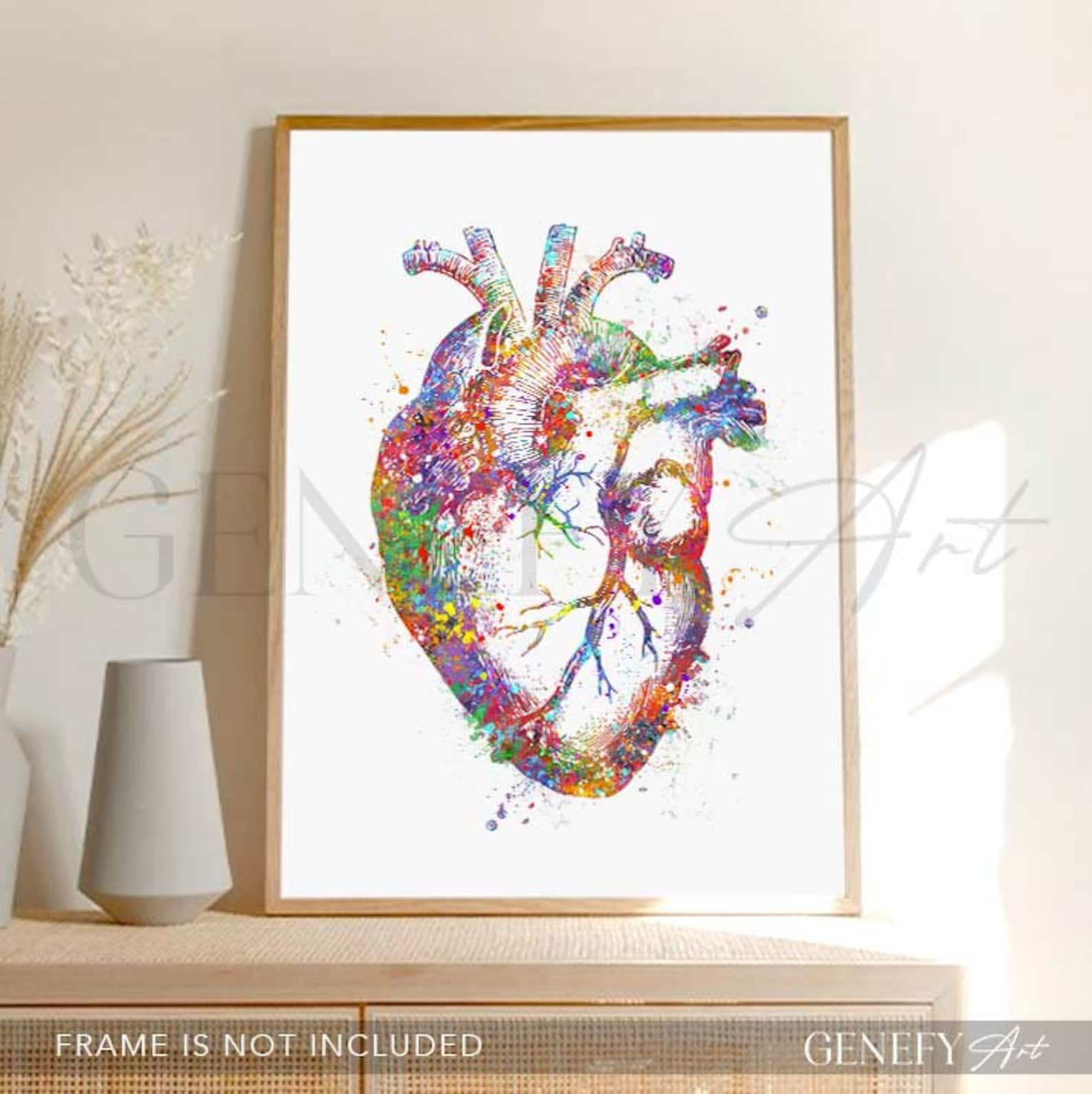 Heart Anatomy Watercolour Art Print Cardiology Art Heart - Etsy UK