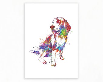 Beagle Watercolor Art Print - Beagle Portrait - Beagle Prints - Beagle Poster - Beagle Wall Art - Beagle Wall Decor - Beagle Wall Print