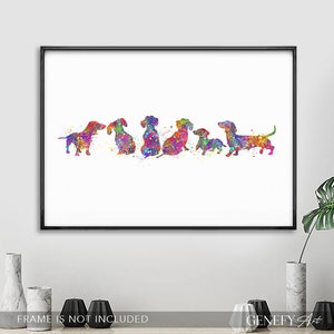 Dachshund Watercolor Art Print Dachshund Portrait Dachshund Prints Gift for Dog Lover Gift for Her Housewarming Gift Ideas image 3