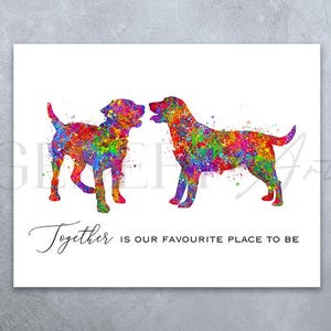 Labrador Watercolor Art Print  - Labrador Portrait Print - Labrador Gift - Valentines Day Gift - Dog Lover Gift