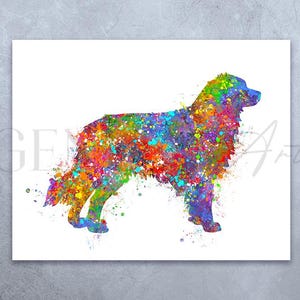 Australian Shepherd Watercolour Art Print  - Australian Shepherd Prints - Dog Poster - Wall Decor - Dog Wall Art - House Warming Gift