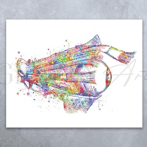 Oog anatomie aquarel kunst - oog medische kunst print - oogheelkunde poster - optometrie abstracte print - cadeau voor oogarts AS95