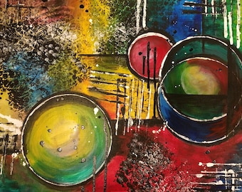 Original Abstract, Acrylic Painting, Abstract Art, Wall Art, Contemporaty Art, Abstract Painting, Wild Night