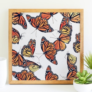 Monarch Pattern Watercolor Print bild 1