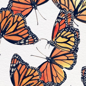 Monarch Pattern Watercolor Print bild 3