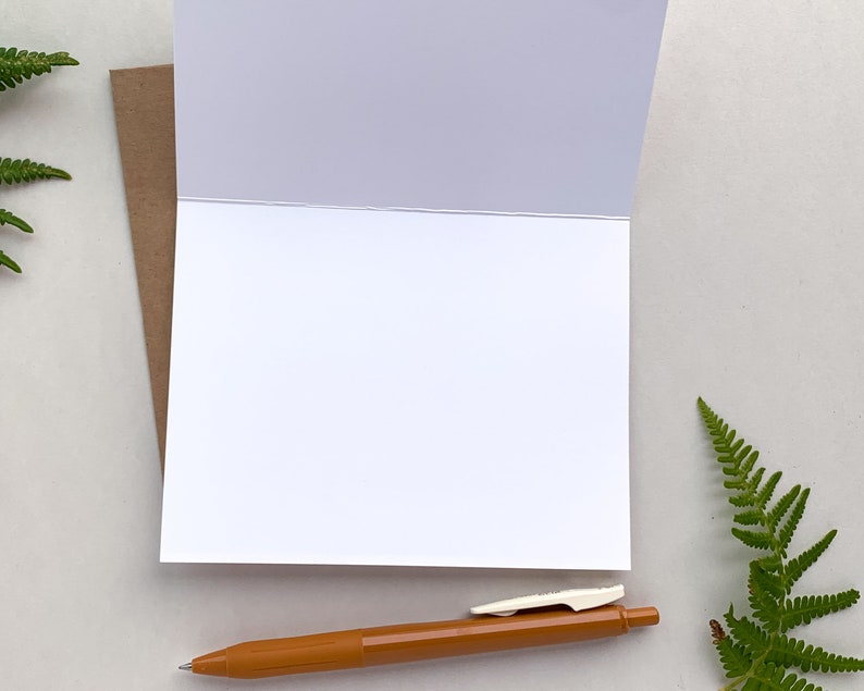 Set of 4 4.25 x 5.5 Single Card or Set of 10 Blank Illustrated Notecard Home Sweet Home Floral