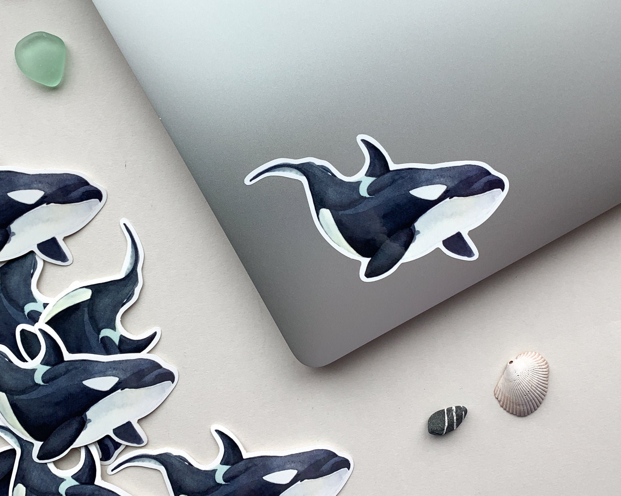 Orca Whale Glossy Vinyl Decal Sticker