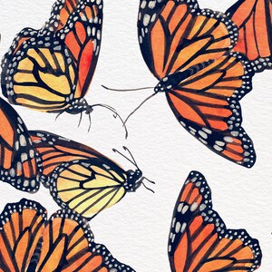 Monarch Pattern Watercolor Print bild 2
