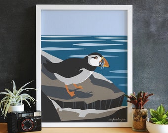 Puffin Illustration Art Print