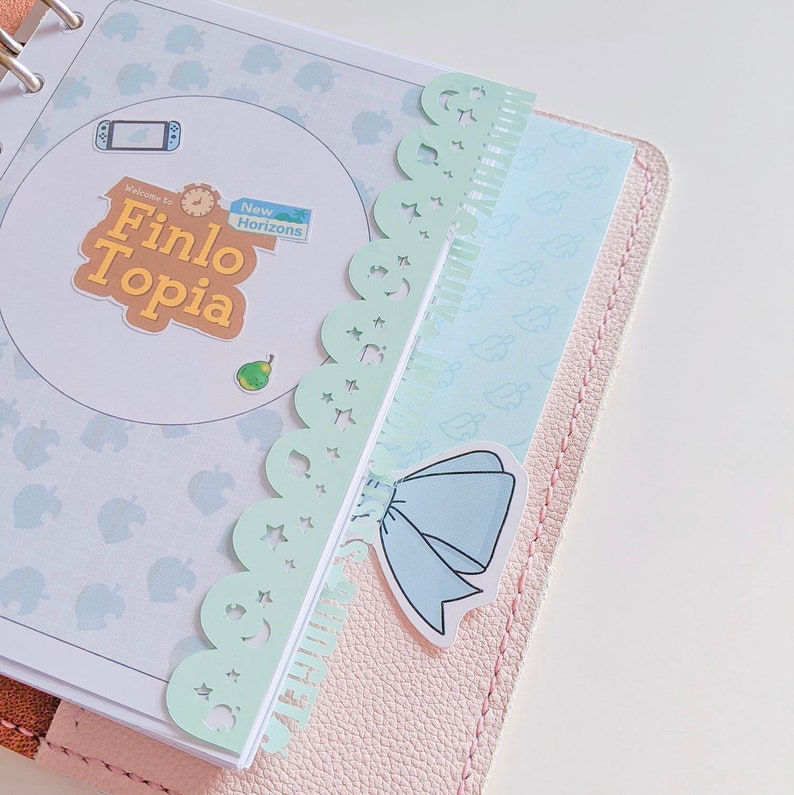 PREMADE Animal Crossing Word Tab Divider Set Planner Decal Etsy