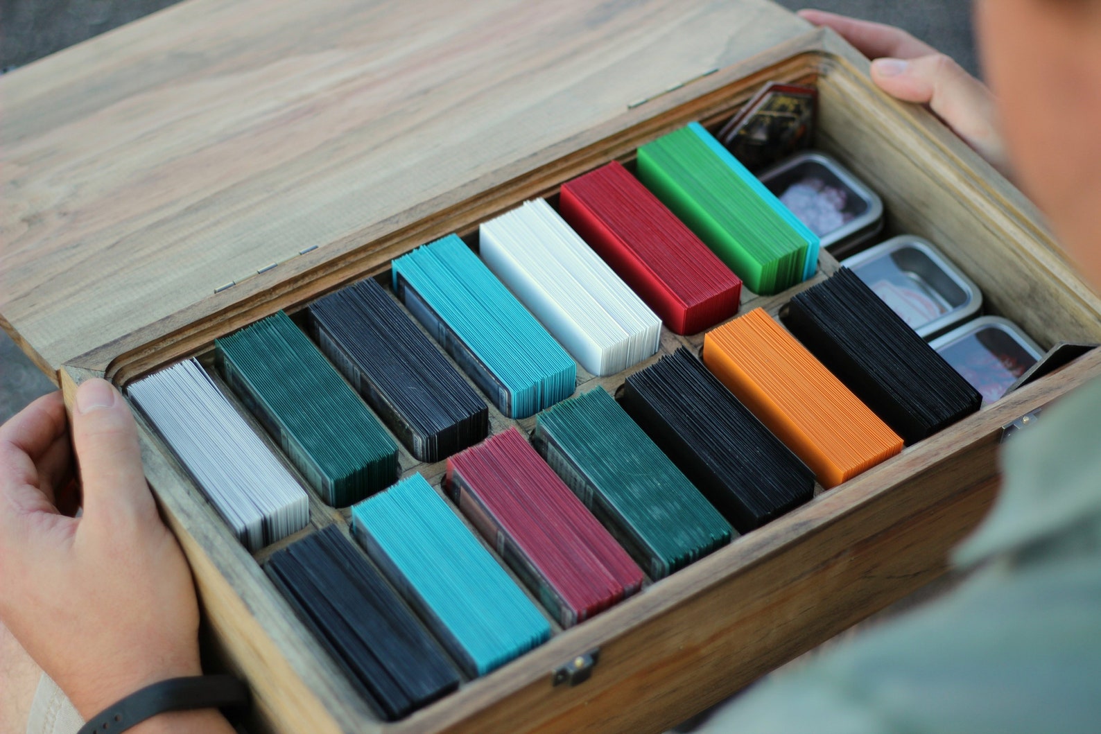 L5R Trading Card Organizer or Carrying Case Of Solid Wood Etsy