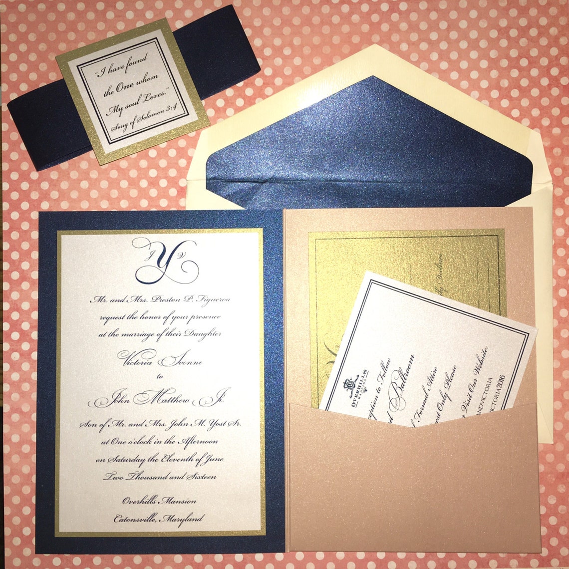 Posh Pocket Wedding Invitation Suite Etsy