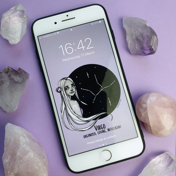 Virgo Phone Wallpaper Iphone Wallpaper Wallpaper Etsy