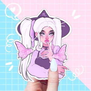 Skorpion Sternzeichen Sternzeichen Hexe Aufkleber, Witchy Sticker, Sticker Flocke, Journal Sticker, Astronomie, Fische, Krebs, Wasserzeichen