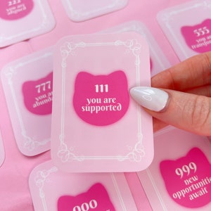 mini cartas de números de ángeles de bolsillo, 10 cartas, regalos de coqueta, baraja de oráculo, baraja edificante, cartas de brujas, cartas de altar, cartas de oráculo, tarot