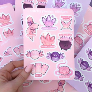 witchy activities reminders planner sticker sheet, organisation stickers, diary supplies, calendar stickers, stationary, scrapbooking